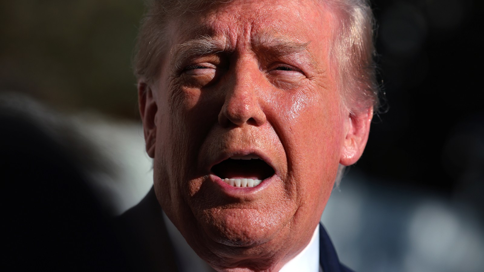 Donald Trump speaks to reporters as he departs the White House, on Oct. 19, 2026.