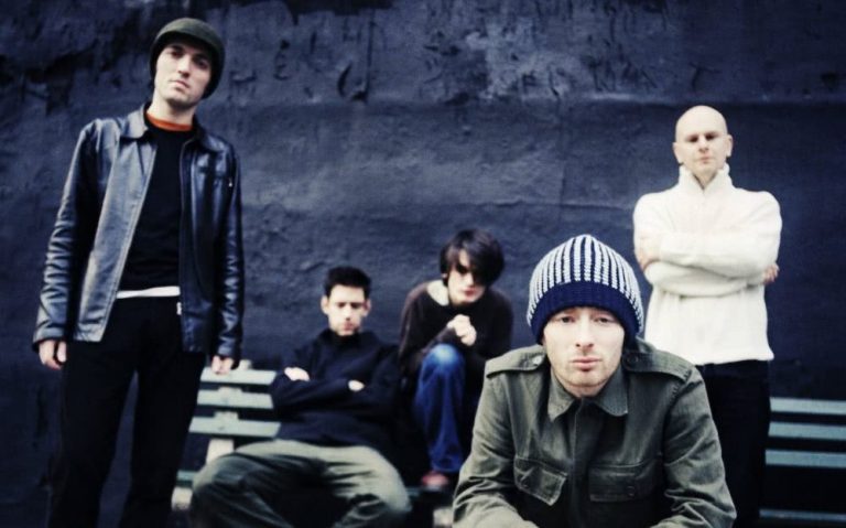 Radiohead in 1997, around the release of OK Computer