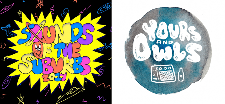 2 panel image of the logos for Sounds Of The Suburbs and Yours & Owls