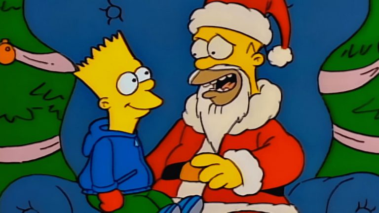 Homer and Bart from the first episode of The Simpsons