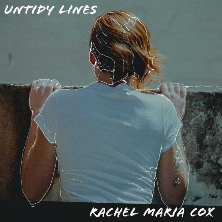 Rachel Maria Cox's debut LP Untidy Lines, featuring RMC outlined with chalk and looking over a fence.