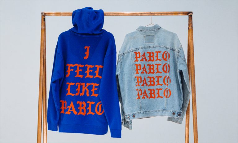 Selection of Kanye West's 'Life Of Pablo' merch from his 2016 pop-up stores.