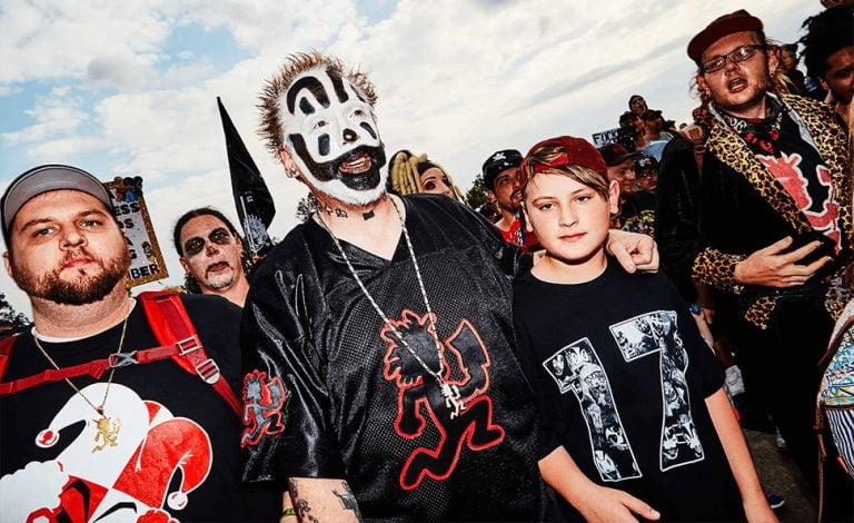 Insane Clown Posse fans, commonly known as a Juggalos, in their natural habitat.