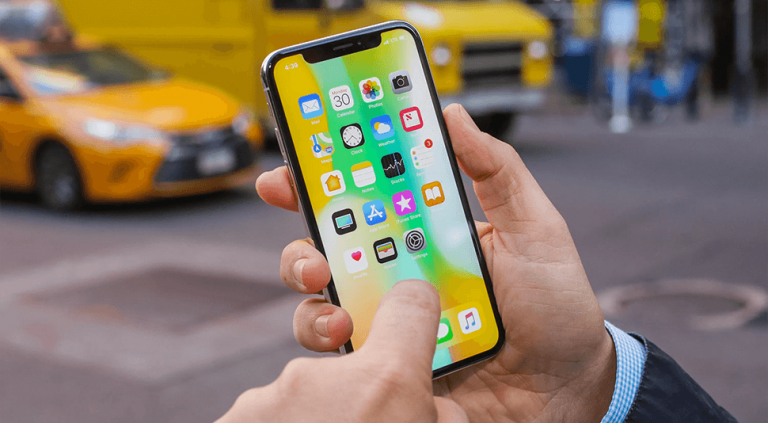 Image of the Apple iPhone X in use, one of 2017's best-selling tech gadgets