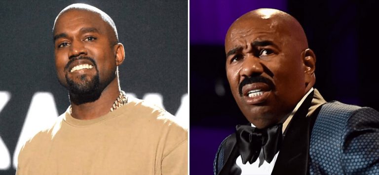 US hip-hop icon Kanye West and 'Family Feud' host Steve Harvey