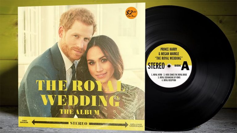 Mocked-up image of the vinyl edition of the Royal Wedding album on vinyl