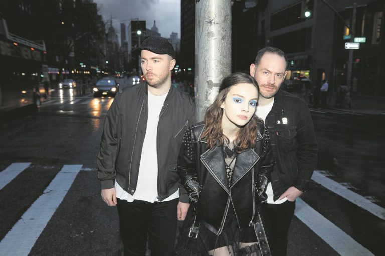 CHVRCHES' Martin Doherty, Lauren Mayberry and Iain Cook
