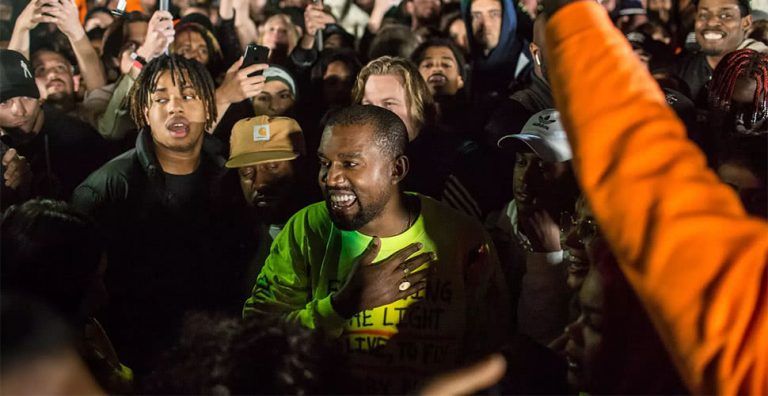 Kanye West at his 'ye' album listening party.