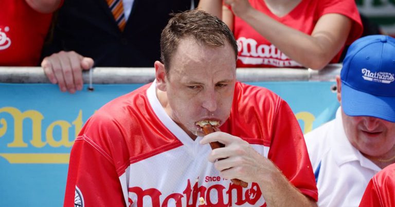 Hot dog eating world record holder Joey 'Jaws' Chestnut