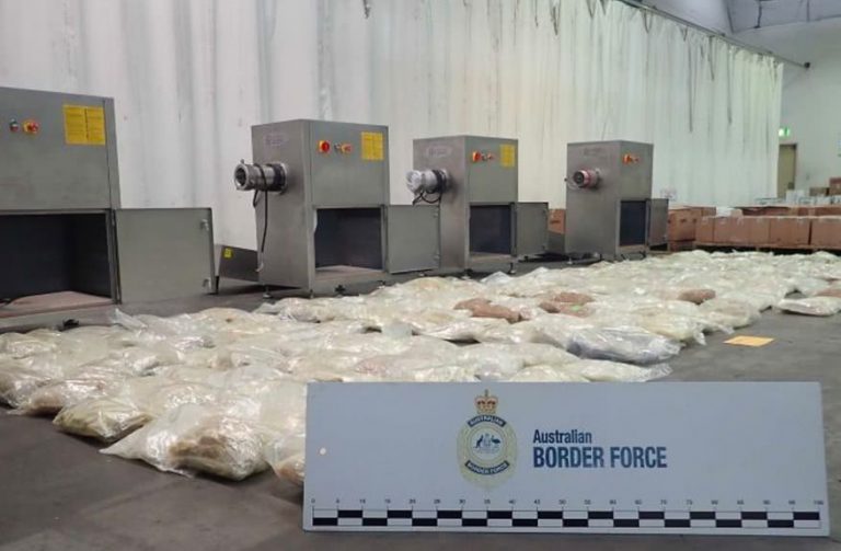 PHOTO: The 496 kilograms of methamphetamine seized by police. (Supplied: AFP)
