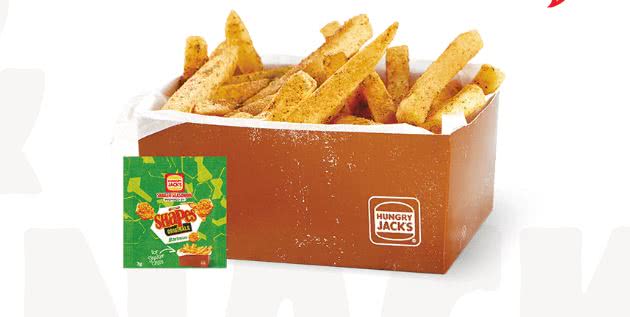 Hungry Jacks BBQ Shapes chips