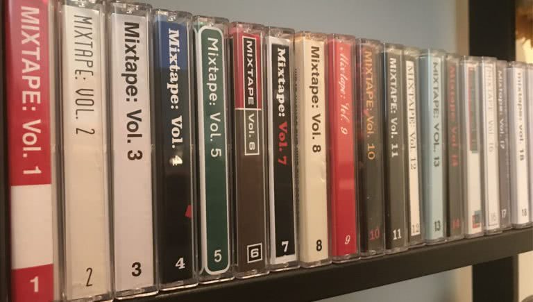 Image of a collection of cassette mixtapes