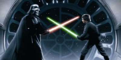 Luke Sykwalker and Darth Vader