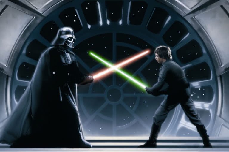 Luke Sykwalker and Darth Vader