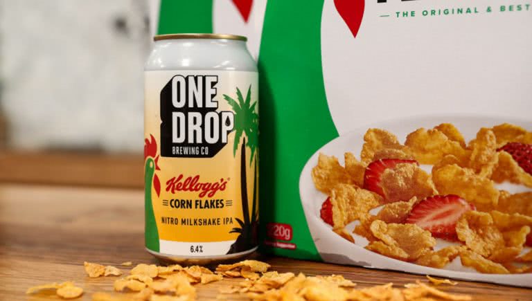 Kellogg's Corn Flakes Nitro Milkshake IPA Product Shots