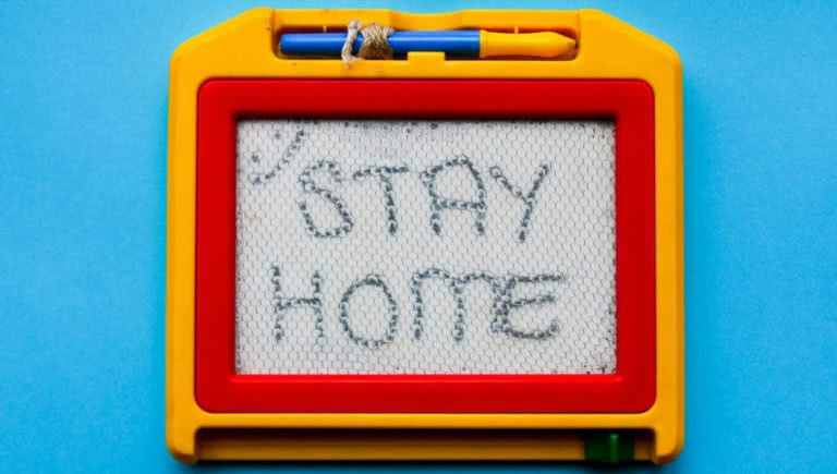 COVID Magnadoodle depicting 'Stay Home' for COVID - 19