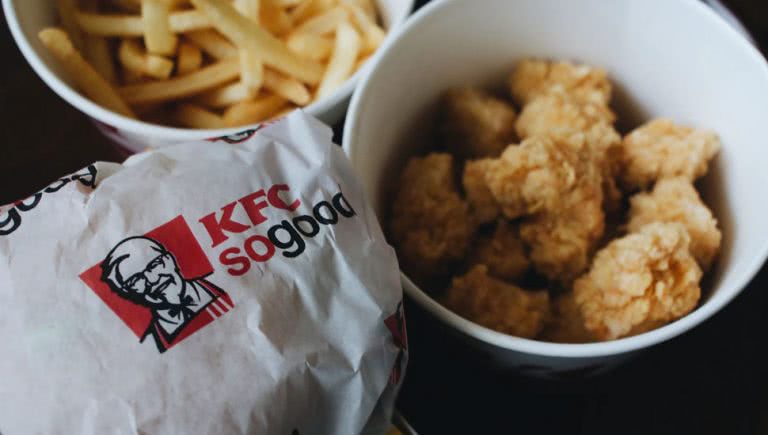Photo of chicken and fries from KFC