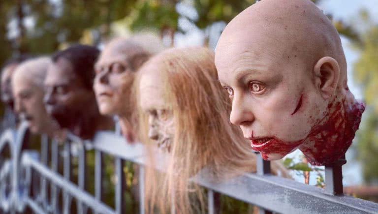 Zombie heads from The Walking Dead