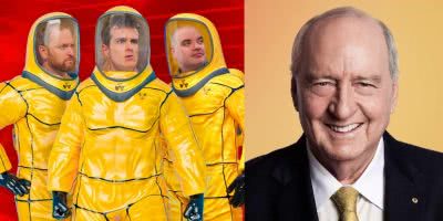 Comedy troupe The Chaser and broadcaster Alan Jones