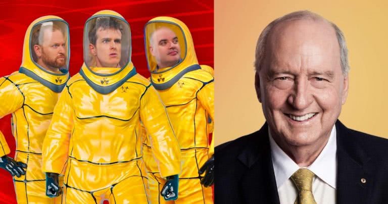 Comedy troupe The Chaser and broadcaster Alan Jones