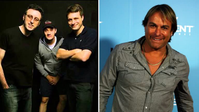 Tony Martin, Ed Kavalee, and Richard Marsland of Triple M's 'Get This' program, and former footballer Warwick Capper