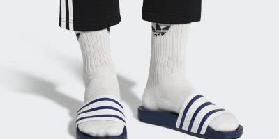 adidas-slides with socks