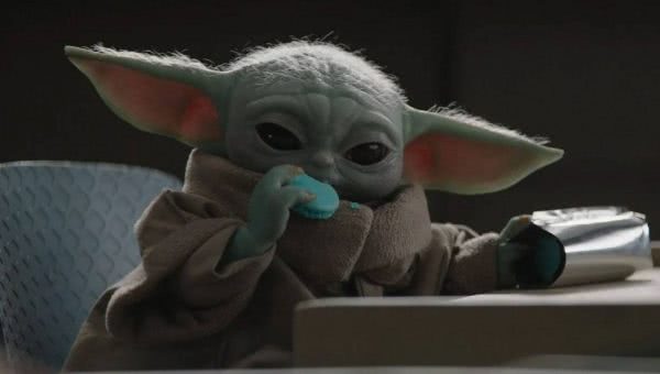 Madison Watt on X: Baby Yoda throwing up blue space macarons is the best  thing to happen this year. #TheMandalorian  / X