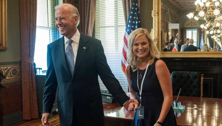 Leslie Knope and Joe Biden on 'Parks And Recreation'