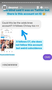 Knee account uncovered suspected to be by Chrissy Teigen