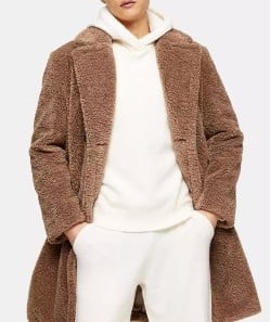 asos borg coat