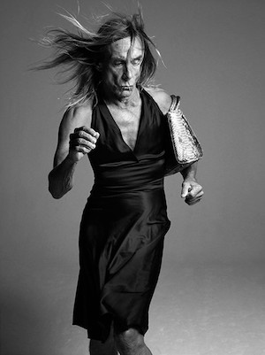 male artists rocking a dress: iggy pop