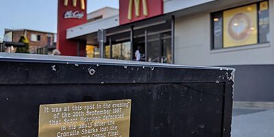 A Sydney teen has been banned from the infamous Engadine Maccas assaulted