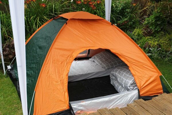 An airbnb host is offering this tent as accomodation