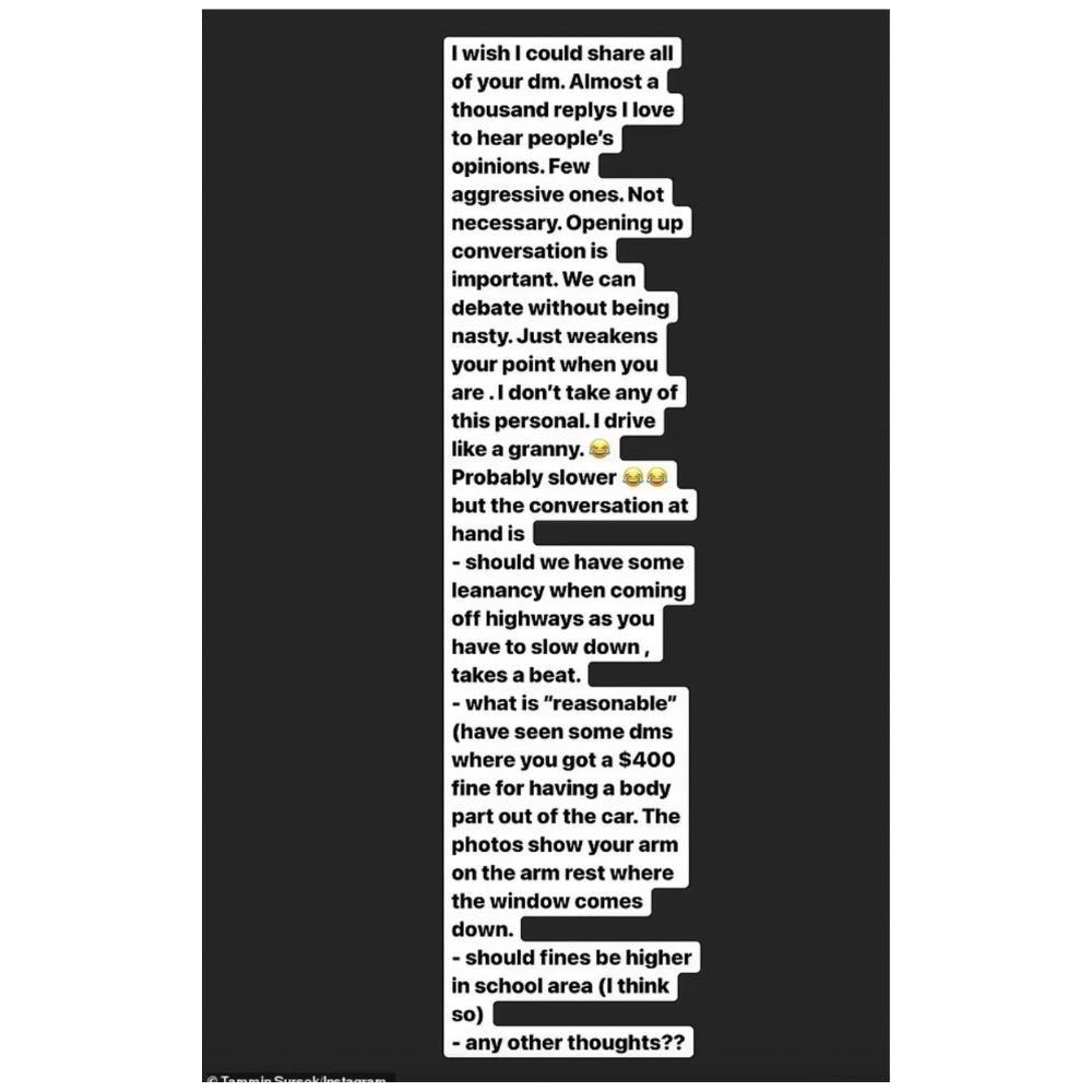 Tammin Sursok wrote this post about her driving ticket