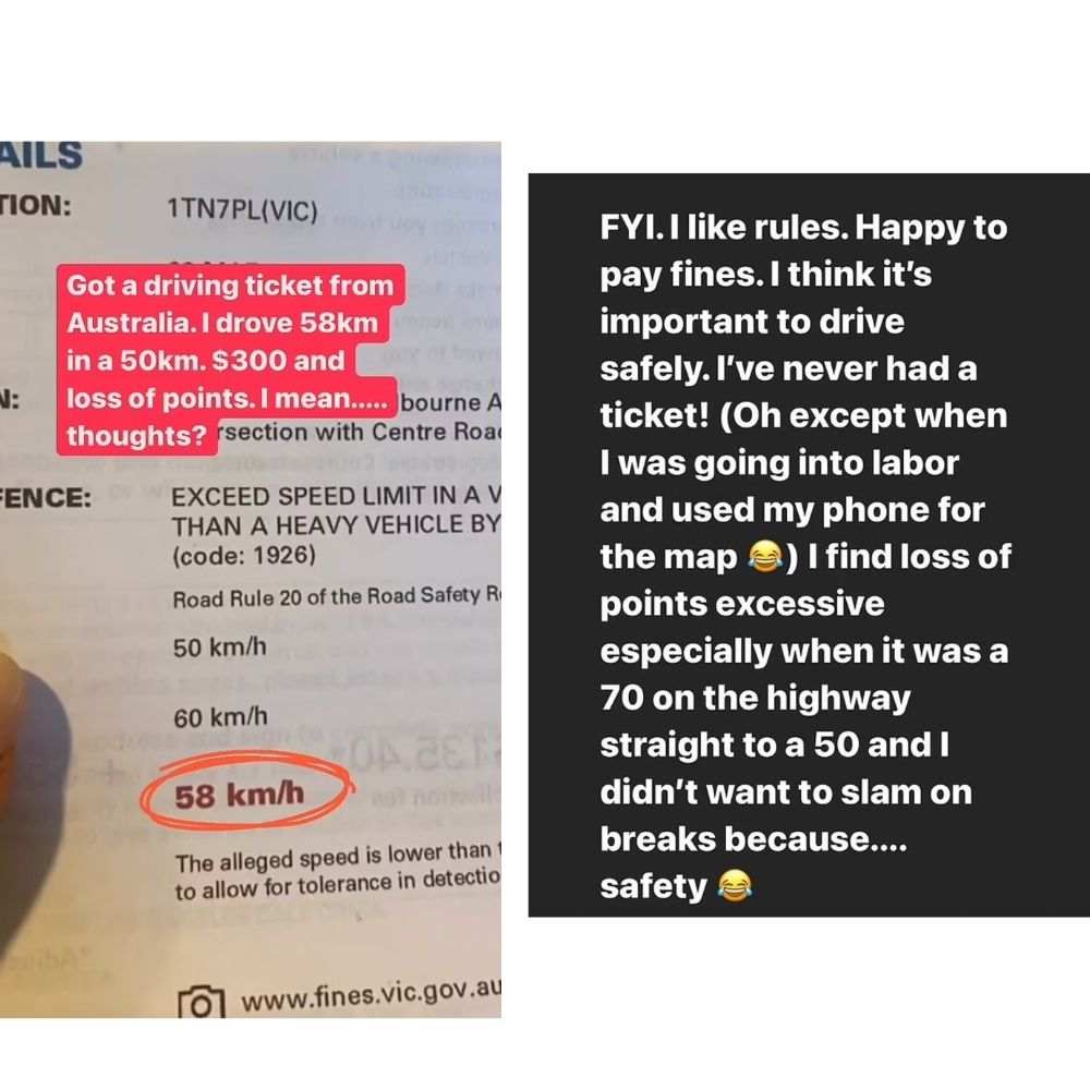 Tammin Sursok wrote these two posts about her driving ticket