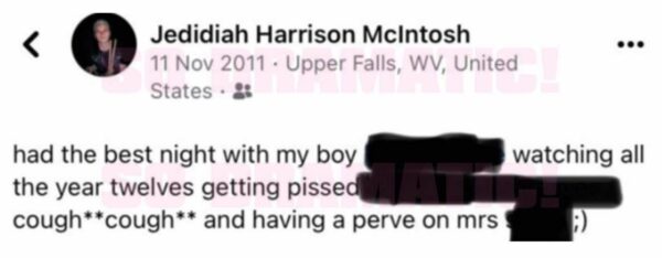 The third offensive post by Bachelor Jed McIntosh