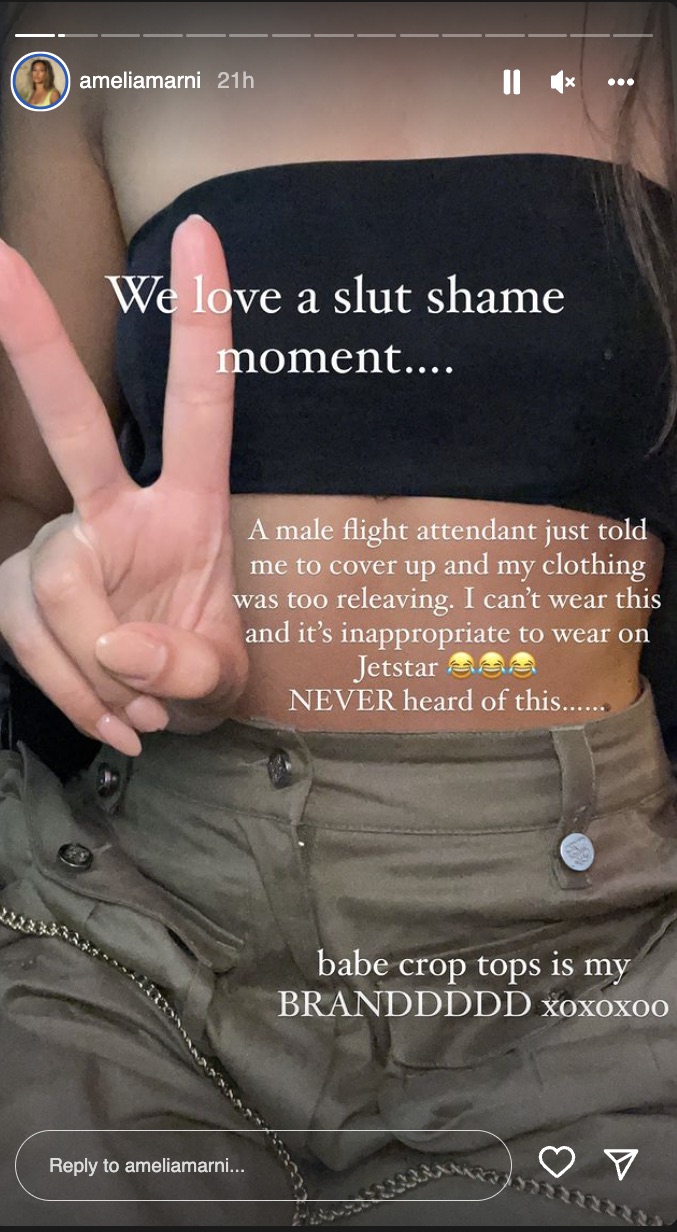 Love Island star accusing Jetstar of slut shaming her