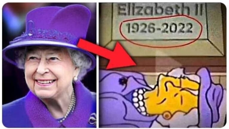 The Simpons image of Queen Elizabeth