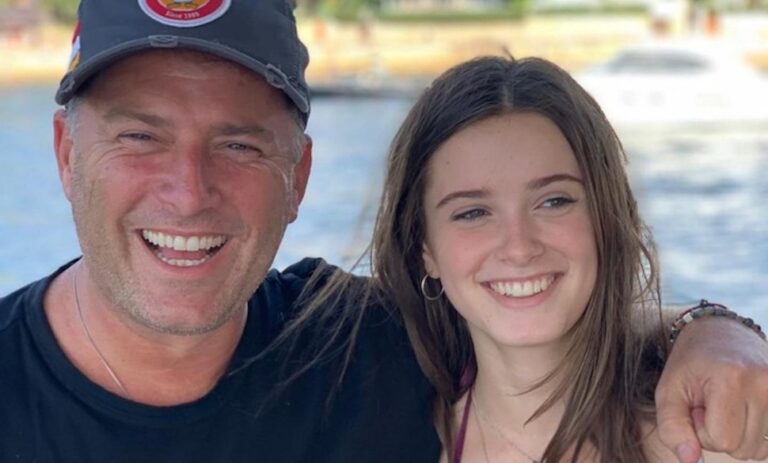 Karl Stefanovic and his daughter