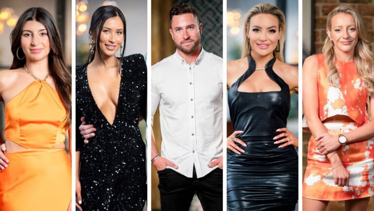 MAFS villain Harrison with Claire, Evelyn, Melinda and Lyndall