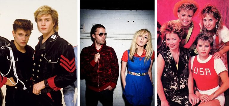 Image of Duran Duran, The Ting Tings, and The Go-Go’s, three bands that named themselves twice.