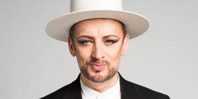 Boy George dons a white hat
