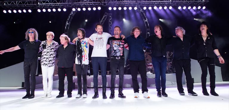 Past and present members of rock group Foreigner
