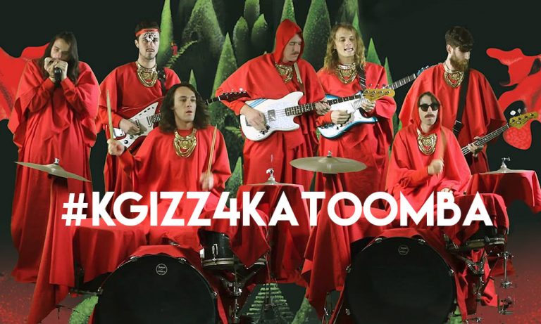 King Gizzard with the hashtag '#kgizz4katoomba'