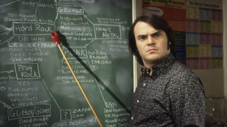 jack black school of rock classroom chalkboard