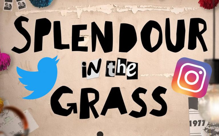Splendour In The Grass logo with Twitter & Instagram logos overlaid