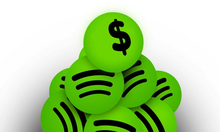 The Spotify logo with a dollar sign