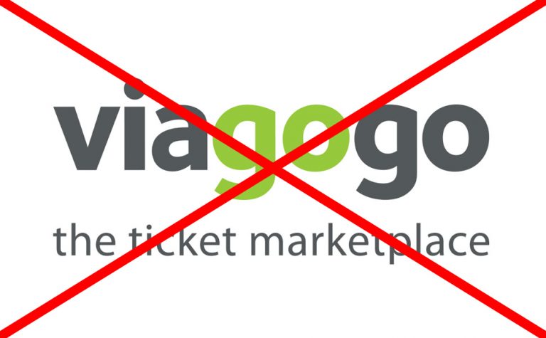 Viagogo's logo crossed out