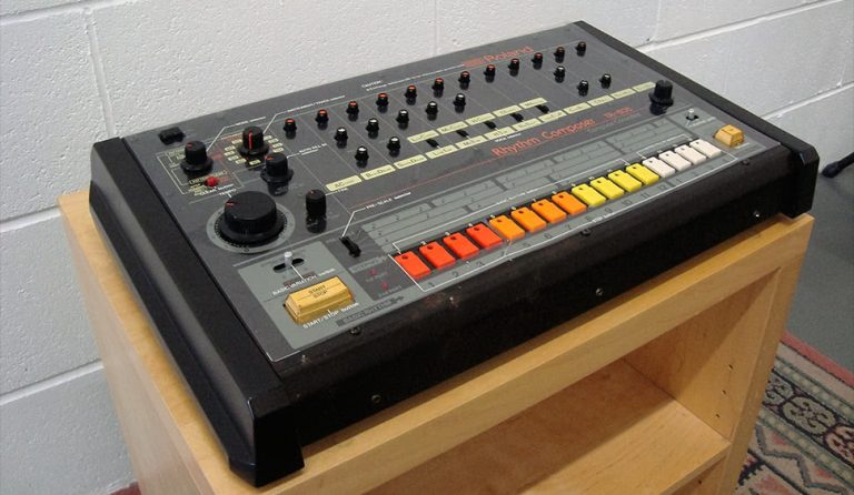 The classic Roland TR-808 drum machine