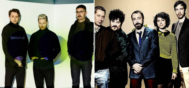 2 panel image featuring Alt-J and The Shins